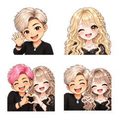 伶受とツインのちびキャラ絵文字