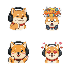 Shiba Inu who loves listening to music
