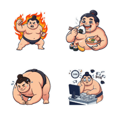 Sumo wrestler who loves to eat