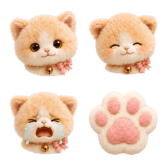 Cute Tabby Cat Facial Expressions Emoji