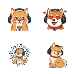 Shiba Inu who loves listening to music.
