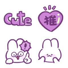 Fandom Support Sticker (Rabbit) (Purple)