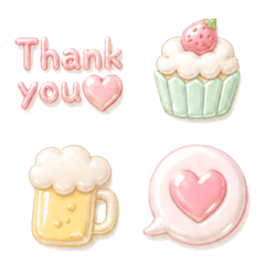 おしゃれ　パステル　カラー　絵文字