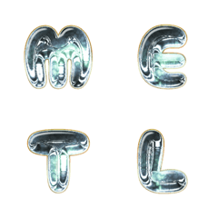 glass metalic green chrome full EN words