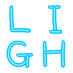 LIGHT BLUE/NUMBER/ALPHABET