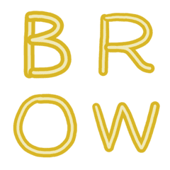 BROWN/NUMBER/ALPHABET