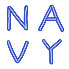 NAVY BLUE/NUMBER/ALPHABET