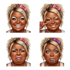 Ganguro Gal & Kogal Emotions Emoji