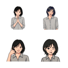Minimalist Short Hair Girl