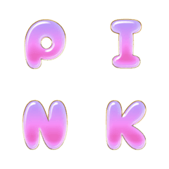 pink purple simple alphabet POP