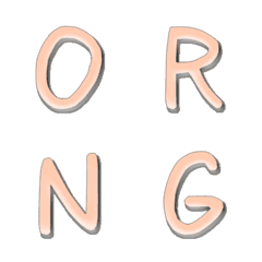 cream orange hand write alphabet Vol.1
