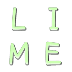 cream lime hand write alphabet Vol.1