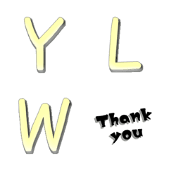 cream yellow hand write alphabet Vol.1