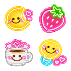 real neon emoji