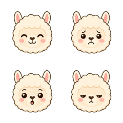 Llama Premium Simple Faces Emoji