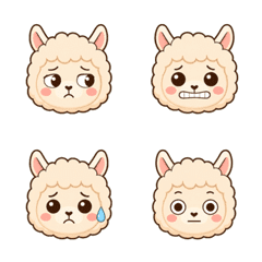 Llama Awkward Face Pack Emoji