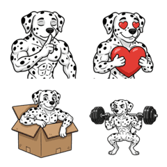 Muscular Dalmatian Emoji
