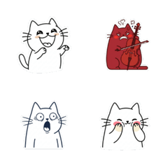 Big Giggles: Happy Little White Cat