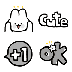 Fandom Support Sticker (Rabbit) (Black)