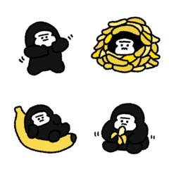 happy gorilla Emoji #1