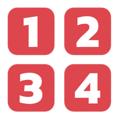 Red Frame Numbers 1-40