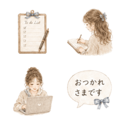 Working Girl Emojis | Soft Watercolor