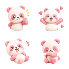 puffy pink panda