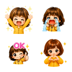 Super Reaction Chibi Girl Emoji