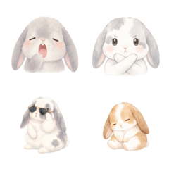 Polite Holland Lop Rabbit Emoji