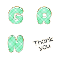 cross cream green full alphabet POP
