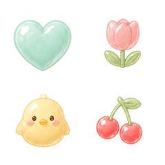 Cute Puffy Glossy Sticker Emoji