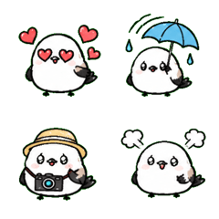 Sparkly Shimaenaga Doodle Emojis