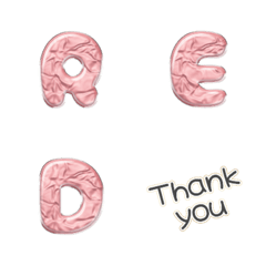 red pink baked matte alphabet set