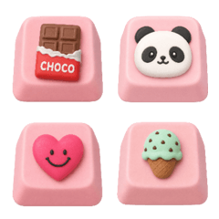 Pink Custom Keyboard Heisei Retro