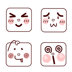 Square Kaomoji | LINE Emojis