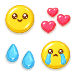 Easy-to-use, puffy, colorful emojis