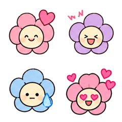 Cute Pastel Flower Face Emoji