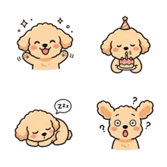 Soft Curly Poodle Emojis
