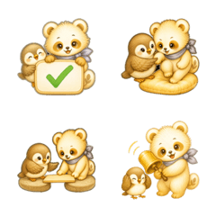 小春與飛舞上班日常表情貼02