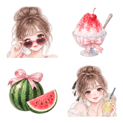 Cute and stylish summer emojis