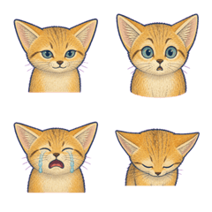 Sunaposo Hand-Drawn Sand Cat Emoji
