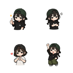 Deadpan Street Girl Emoji