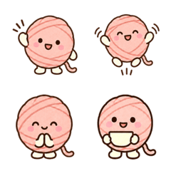 Peach Yarn Ball Daily Reaction Emoji