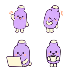 Lavender Hot-Water Bottle Care Emoji