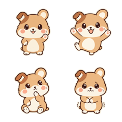 Kinako Hamster Daily Emoji