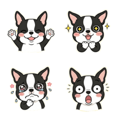 Yurukawa Boston Terrier Emoji