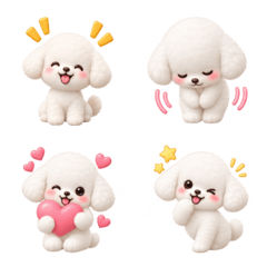 White Series DOG - poodle -