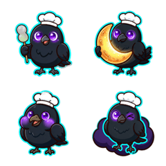 AMOLED Glow: Neon Moon Bakery Crow