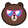 (brown sunglasses)