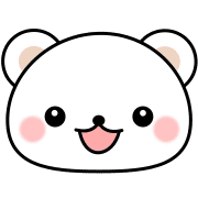 อิโมจิไลน์ Cute Emoji of polar bear.